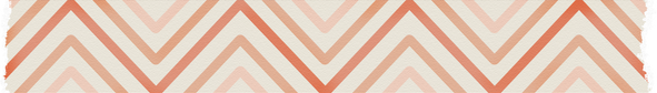 Orange and Peach Zigzag Patterned Tape Ripped at Both Ends